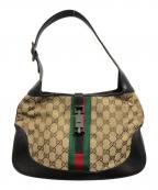GUCCIグッチ）の古着「ジャッキー ワンショルダーバッグ」｜ベージュ×ブラック