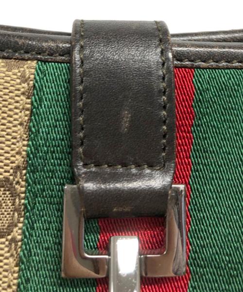 GUCCI（グッチ）GUCCI (グッチ) ジャッキー ワンショルダーバッグ ベージュ×ブラックの古着・服飾アイテム