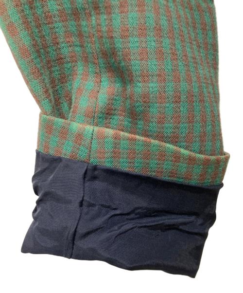 TOGA ARCHIVES（トーガアーカイブス）TOGA ARCHIVES (トーガアーカイブス) チェック柄テーラードジャケット グリーン サイズ:46の古着・服飾アイテム