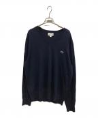 LACOSTEラコステ）の古着「Vネックニット」｜ネイビー
