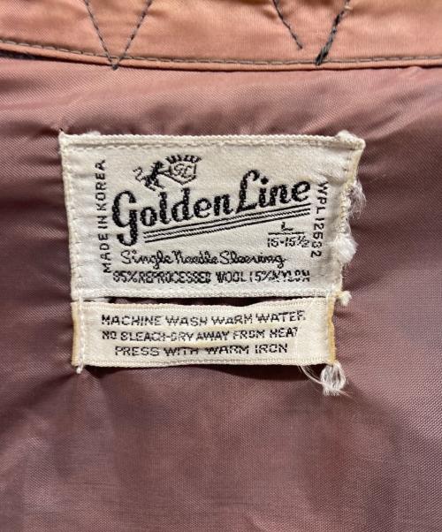 golden Line（ゴールデンライン）Golden Line (ゴールデンライン) 70s ウールチェックシャツ グリーン サイズ:Lの古着・服飾アイテム