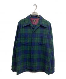 DONEGAL ESTATE（ドネガル エステート）の古着「ウールチェックシャツ」｜ネイビー×グリーン