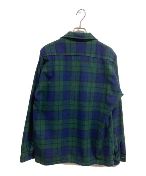 DONEGAL ESTATE（ドネガル エステート）DONEGAL ESTATE (ドネガル エステート) ウールチェックシャツ ネイビー×グリーン サイズ:Mの古着・服飾アイテム