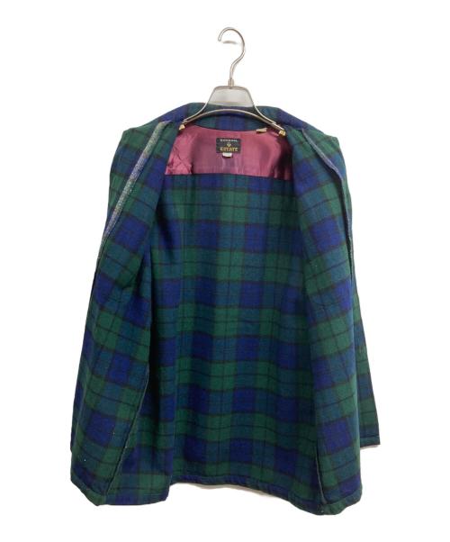 DONEGAL ESTATE（ドネガル エステート）DONEGAL ESTATE (ドネガル エステート) ウールチェックシャツ ネイビー×グリーン サイズ:Mの古着・服飾アイテム