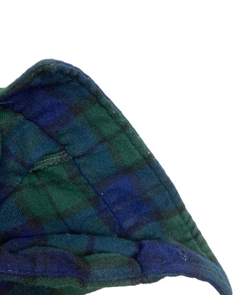 DONEGAL ESTATE（ドネガル エステート）DONEGAL ESTATE (ドネガル エステート) ウールチェックシャツ ネイビー×グリーン サイズ:Mの古着・服飾アイテム