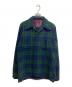 DONEGAL ESTATE（ドネガル エステート）の古着「ウールチェックシャツ」｜ネイビー×グリーン
