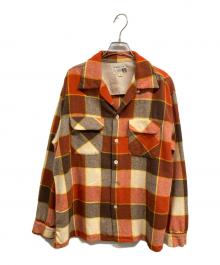 the men's shop aldens（ザ メンズ ショップ）の古着「ウールチェックシャツ」｜オレンジ