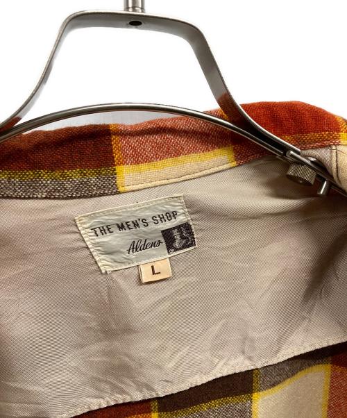 the men's shop aldens（ザ メンズ ショップ）the men's shop aldens (ザ メンズ ショップ) ウールチェックシャツ オレンジ サイズ:Lの古着・服飾アイテム
