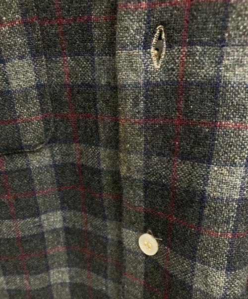 Royalton（ロイヤルトン）Royalton (ロイヤルトン) 60s ウールチェックシャツ グレー サイズ:Sの古着・服飾アイテム