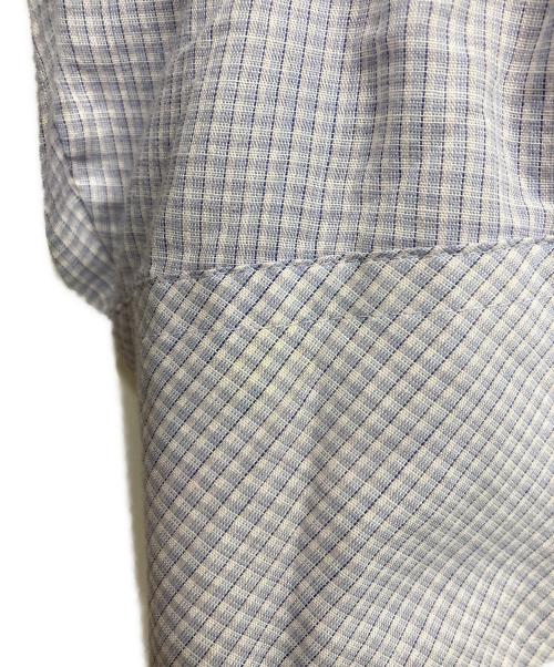 PRIOR（プリオール）PRIOR (プリオール) 70s チェックウエスタンシャツ ブルー サイズ:34の古着・服飾アイテム