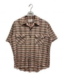 Sears（シアーズ）の古着「70s 半袖チェックシャツ」｜ブラウン