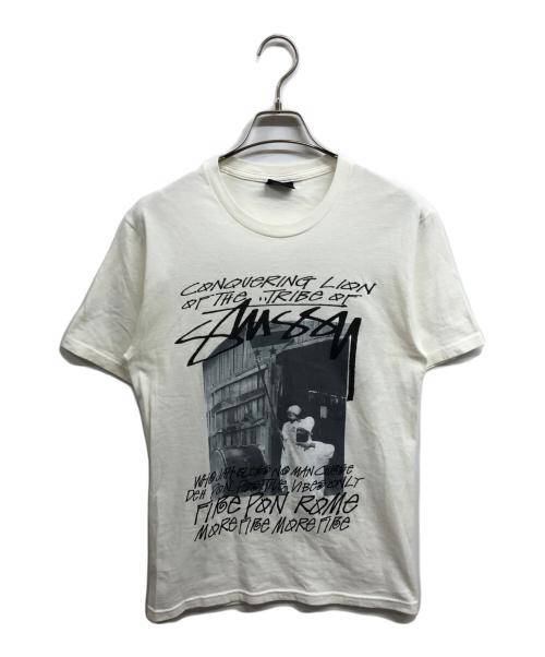 stussy（ステューシー）stussy (ステューシー) Conquering Lion Of The Tribe フォトT ホワイト サイズ:Sの古着・服飾アイテム