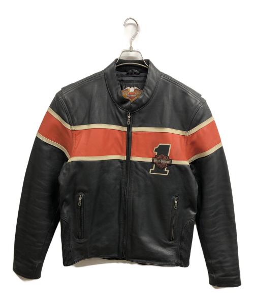HARLEY-DAVIDSON（ハーレーダビッドソン）HARLEY-DAVIDSON (ハーレーダビッドソン) レザージャケット ブラック サイズ:Mの古着・服飾アイテム