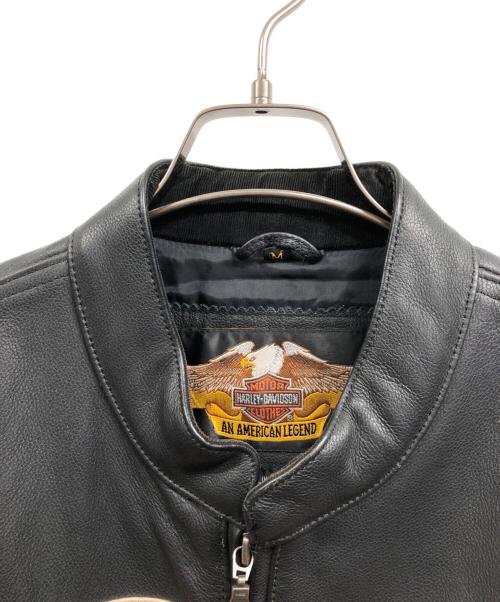 HARLEY-DAVIDSON（ハーレーダビッドソン）HARLEY-DAVIDSON (ハーレーダビッドソン) レザージャケット ブラック サイズ:Mの古着・服飾アイテム