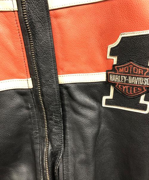 HARLEY-DAVIDSON（ハーレーダビッドソン）HARLEY-DAVIDSON (ハーレーダビッドソン) レザージャケット ブラック サイズ:Mの古着・服飾アイテム