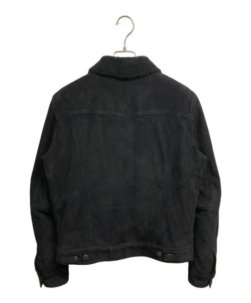 EMMETI（エンメティ）EMMETI (エンメティ) 裏ボア スエードレザージャケット ブラック サイズ:44の古着・服飾アイテム