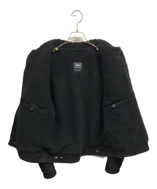 EMMETI（エンメティ）EMMETI (エンメティ) 裏ボア スエードレザージャケット ブラック サイズ:44の古着・服飾アイテム