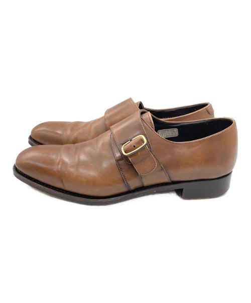 SHETLAND FOX（シェットランドフォックス）SHETLAND FOX (シェットランドフォックス) モンクストラップシューズ ブラウン サイズ:7の古着・服飾アイテム