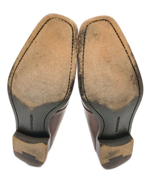 SHETLAND FOX（シェットランドフォックス）SHETLAND FOX (シェットランドフォックス) モンクストラップシューズ ブラウン サイズ:7の古着・服飾アイテム