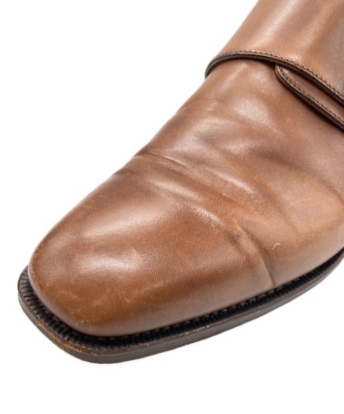 SHETLAND FOX（シェットランドフォックス）SHETLAND FOX (シェットランドフォックス) モンクストラップシューズ ブラウン サイズ:7の古着・服飾アイテム