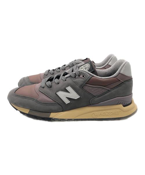 NEW BALANCE（ニューバランス）NEW BALANCE (ニューバランス) STONE ISLAND (ストーンアイランド) ローカットスニーカー ブラウン サイズ:US9の古着・服飾アイテム
