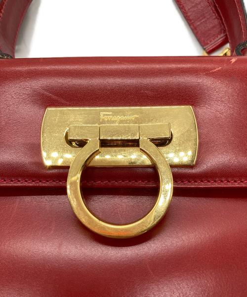 Salvatore Ferragamo（サルヴァトーレ フェラガモ）Salvatore Ferragamo (サルヴァトーレ フェラガモ) 2WAYバッグ レッドの古着・服飾アイテム