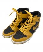 NIKEナイキ）の古着「AIR JORDAN 1 RETRO HIGH OG ハイカットスニーカー」｜ブラック×イエロー