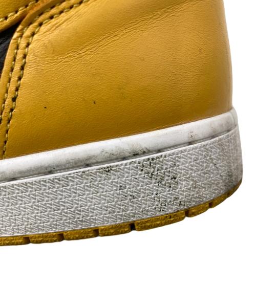 NIKE（ナイキ）NIKE (ナイキ) AIR JORDAN 1 RETRO HIGH OG ハイカットスニーカー ブラック×イエロー サイズ:27.5の古着・服飾アイテム