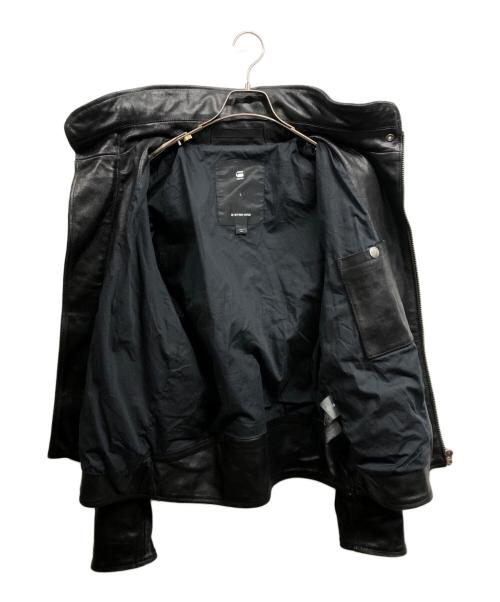 G-STAR RAW（ジースターロゥ）G-STAR RAW (ジースターロゥ) シングルライダースジャケット ブラック サイズ:Lの古着・服飾アイテム