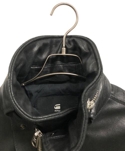 G-STAR RAW（ジースターロゥ）G-STAR RAW (ジースターロゥ) シングルライダースジャケット ブラック サイズ:Lの古着・服飾アイテム