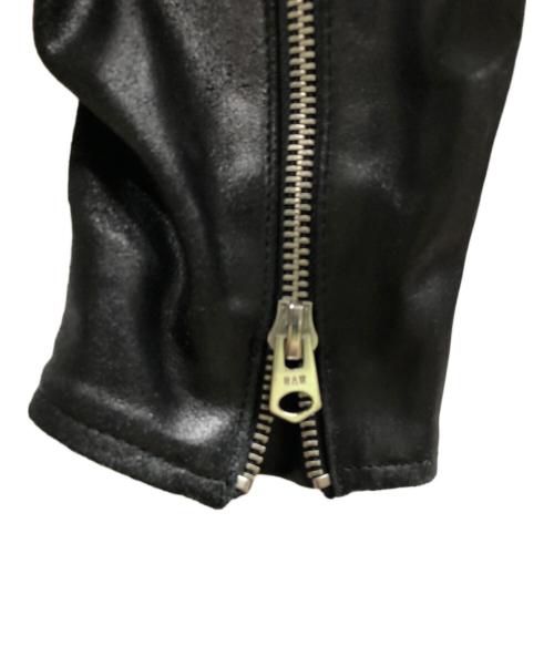 G-STAR RAW（ジースターロゥ）G-STAR RAW (ジースターロゥ) シングルライダースジャケット ブラック サイズ:Lの古着・服飾アイテム