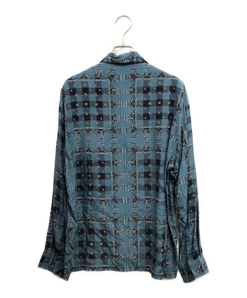 N.HOOLYWOOD（エヌ ハリウッド）N.HOOLYWOOD (エヌ ハリウッド) EX.ALOHA LS SH ブルー サイズ:36の古着・服飾アイテム