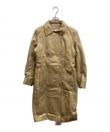 ANTEPRIMA（アンテプリマ）の古着「レザーコート」｜ベージュ