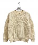 BATONERバトナ―）の古着「SPREAD ARAN CREW NECK」｜ホワイト