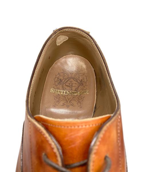 SHETLAND FOX（シェットランドフォックス）SHETLAND FOX (シェットランドフォックス) ストレートチップシューズ ブラウン サイズ:9の古着・服飾アイテム