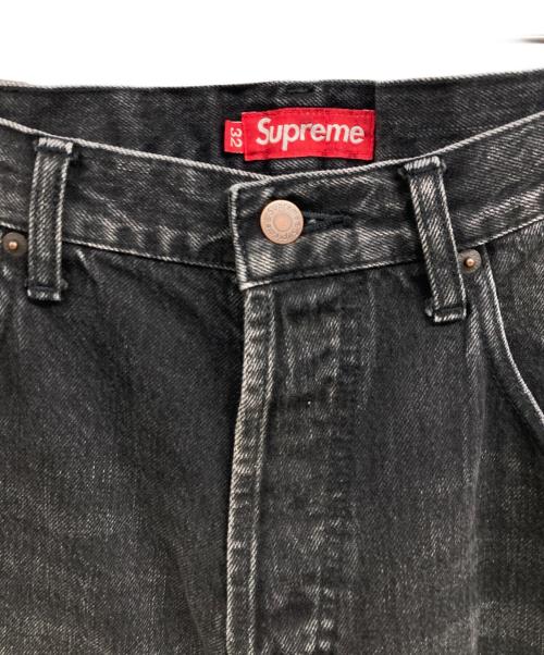 SUPREME（シュプリーム）Supreme (シュプリーム) Distressed Loose Fit Selvedge Jeans ブラック サイズ:W32の古着・服飾アイテム