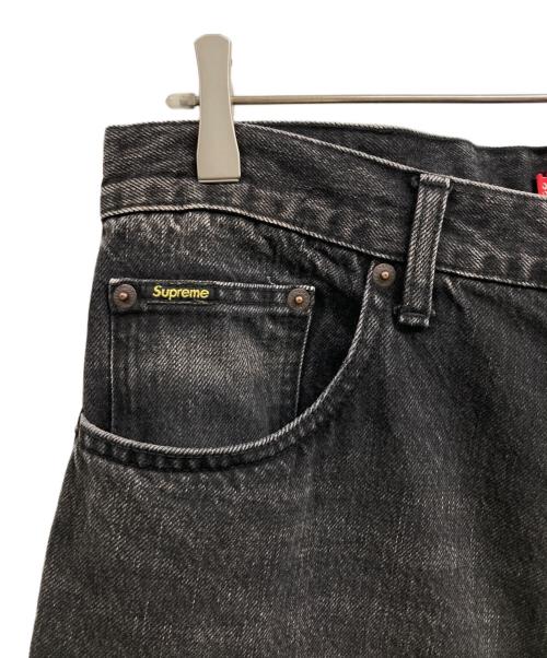 SUPREME（シュプリーム）Supreme (シュプリーム) Distressed Loose Fit Selvedge Jeans ブラック サイズ:W32の古着・服飾アイテム