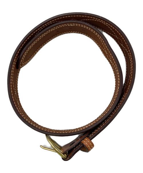 BIANCHI（ビアンキ）BIANCHI (ビアンキ) Stitched Beltレザーベルト ブラウンの古着・服飾アイテム