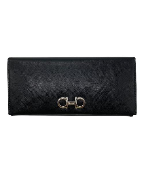 Salvatore Ferragamo（サルヴァトーレ フェラガモ）Salvatore Ferragamo (サルヴァトーレ フェラガモ) ガンチーニ長財布 ブラックの古着・服飾アイテム