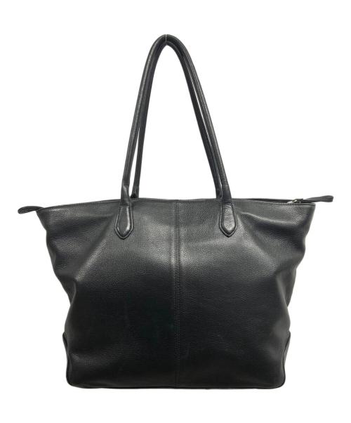 BARNEYS NEWYORK（バーニーズ・ニューヨーク）BARNEYS NEWYORK (バーニーズ・ニューヨーク) レザートートバッグ ブラックの古着・服飾アイテム