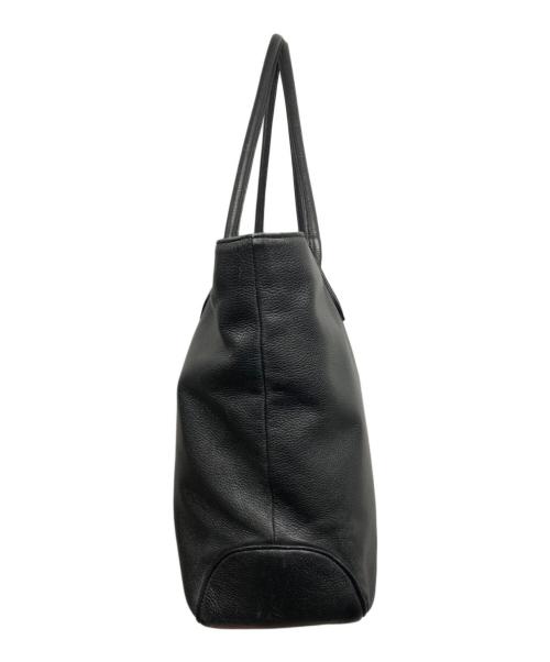 BARNEYS NEWYORK（バーニーズ・ニューヨーク）BARNEYS NEWYORK (バーニーズ・ニューヨーク) レザートートバッグ ブラックの古着・服飾アイテム