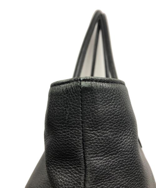 BARNEYS NEWYORK（バーニーズ・ニューヨーク）BARNEYS NEWYORK (バーニーズ・ニューヨーク) レザートートバッグ ブラックの古着・服飾アイテム