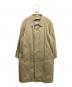Aquascutum（アクアスキュータム）の古着「比翼ステンカラーコート」｜ベージュ