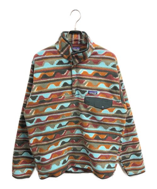 Patagonia（パタゴニア）Patagonia (パタゴニア) ライトウェイト シンチラ スナップT ブラウン×ブルー サイズ:Mの古着・服飾アイテム