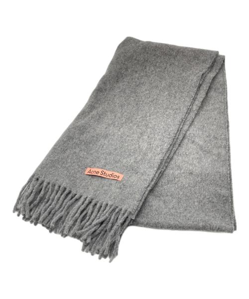 Acne studios（アクネ ストゥディオズ）ACNE STUDIOS (アクネ ストゥディオズ) フリンジウールスカーフ グレーの古着・服飾アイテム