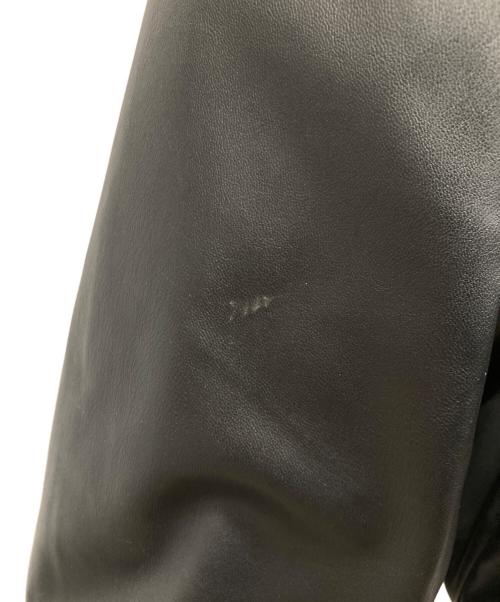 ZARA（ザラ）ZARA (ザラ) フェイクレザー 中綿ジャケット ブラック サイズ:XLの古着・服飾アイテム