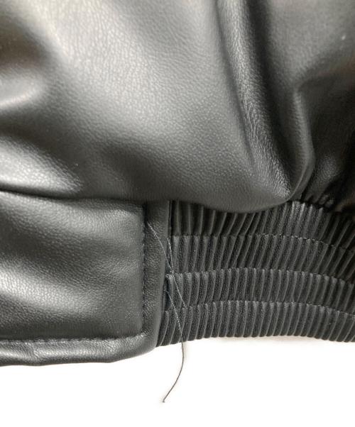ZARA（ザラ）ZARA (ザラ) フェイクレザー 中綿ジャケット ブラック サイズ:XLの古着・服飾アイテム