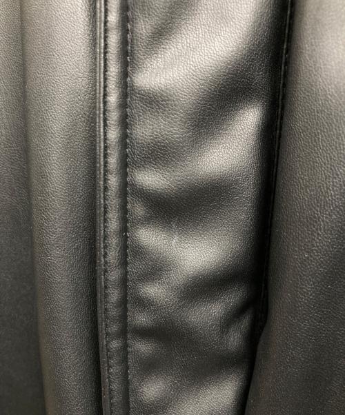 ZARA（ザラ）ZARA (ザラ) フェイクレザー 中綿ジャケット ブラック サイズ:XLの古着・服飾アイテム