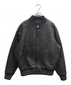 中古・古着通販】OFFWHITE (オフホワイト) レザージャケット ブラック