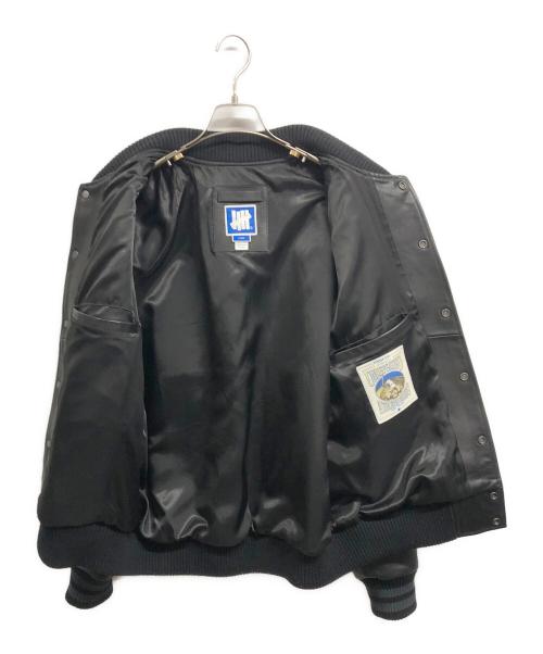 UNDEFEATED（アンディフィーテッド）UNDEFEATED (アンディフィーテッド) LEATHER VARSITY JACKET ブラック サイズ:Lの古着・服飾アイテム
